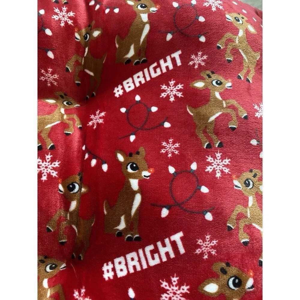 Rudolph‎ The Red Nose Reindeer Cozy Dog Pillow Pet BED Super Soft 23” X 36” Red